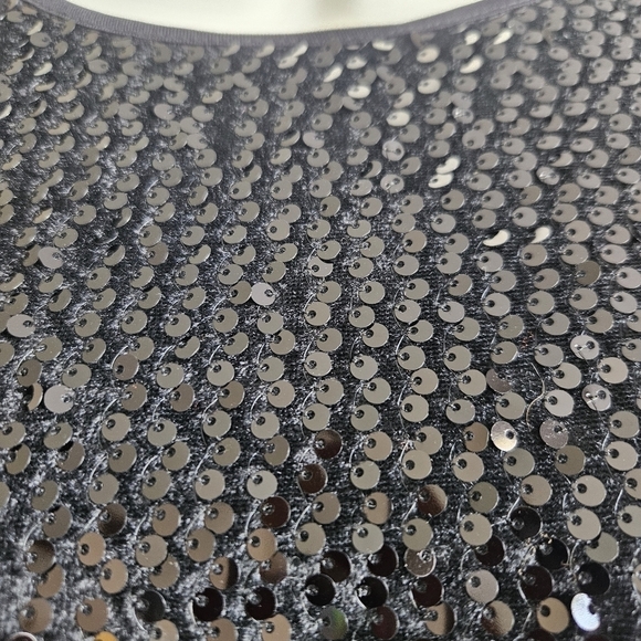 Fashion Nova Womens Sequin Mini Dress Sz Medium Dark Romantic Whimsigoth - Picture 7 of 12